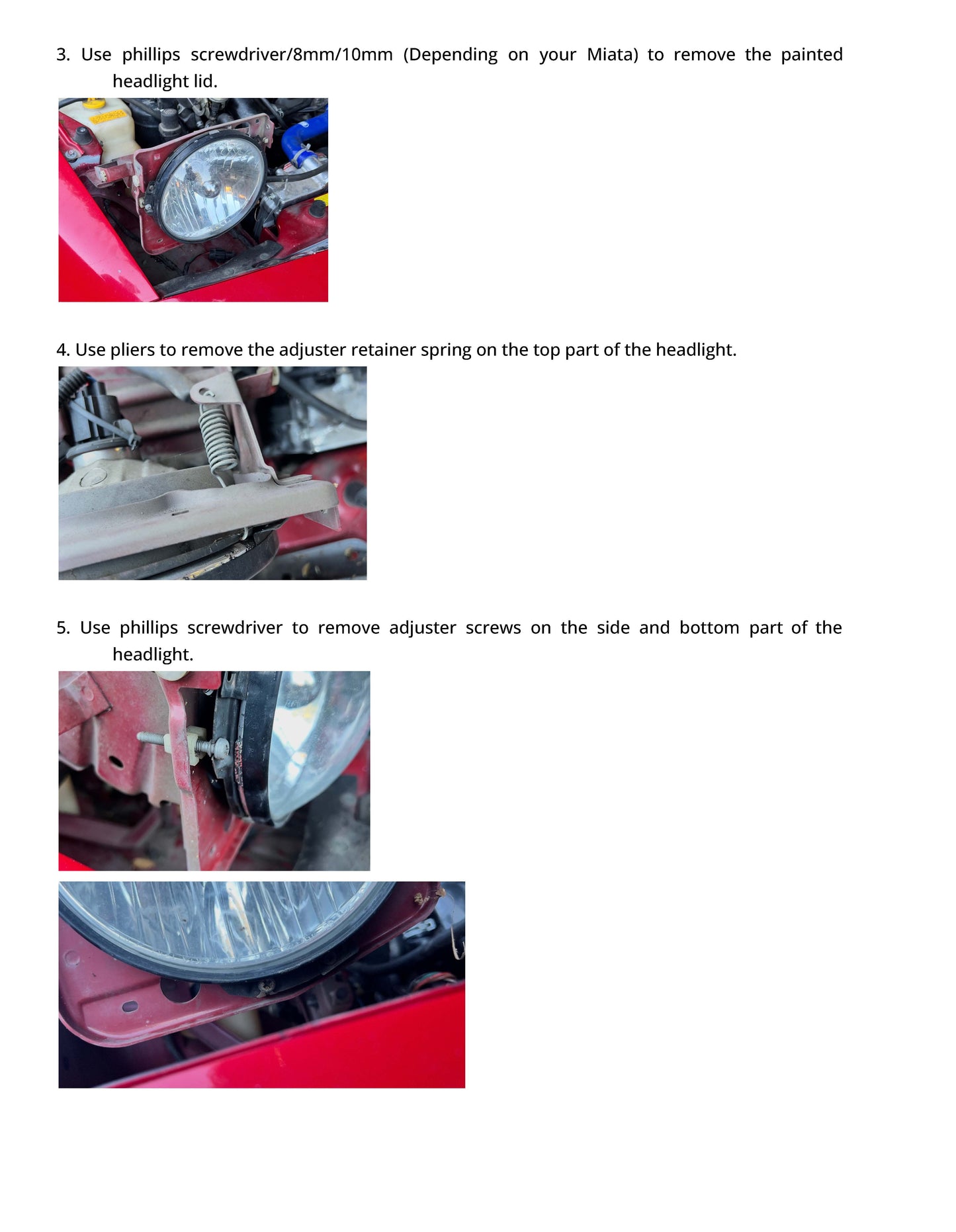 MIA Miata Sleepy Headlights