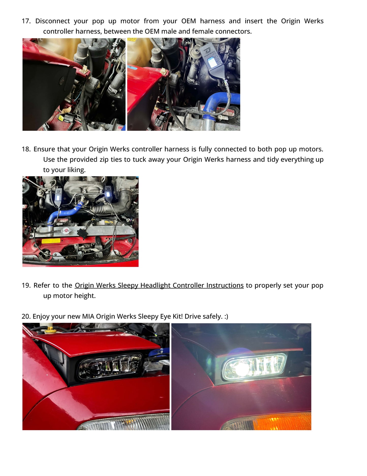 MIA Miata Sleepy Headlights